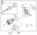 Electric Starter Diagram and Parts List for  Briggs and Stratton Engine